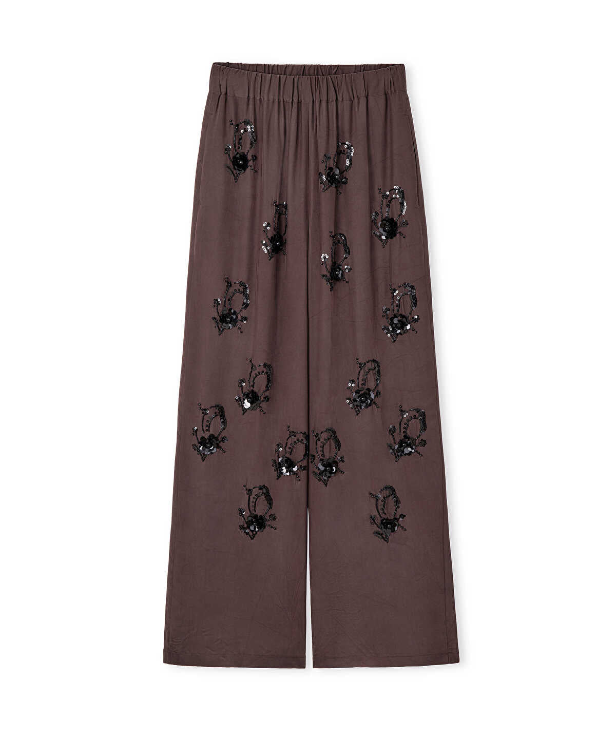 Embellished Viscose Trousers