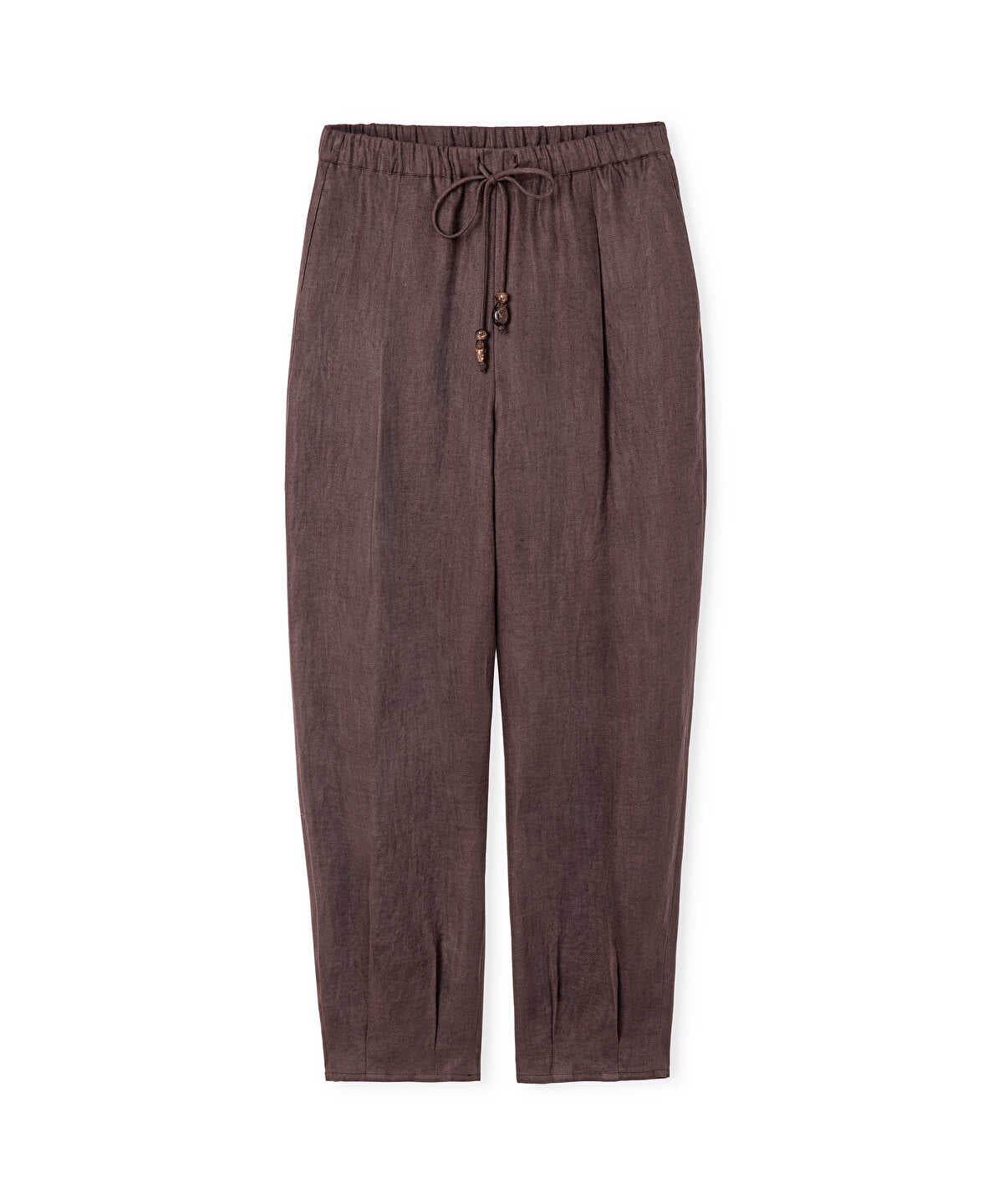 Bead-Tipped Linen Trousers