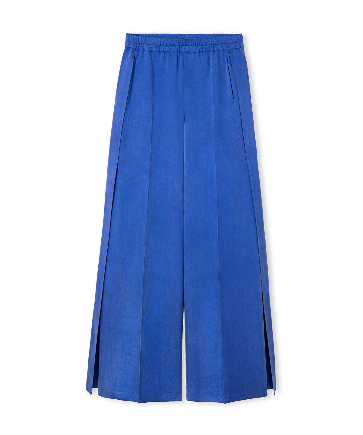 Side-Slit Wide-Leg Trousers
