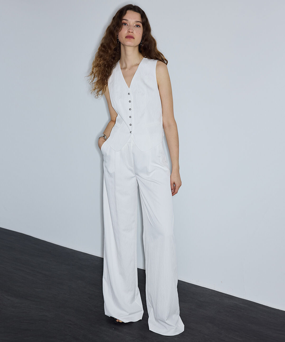 Crinkle-Effect Trousers