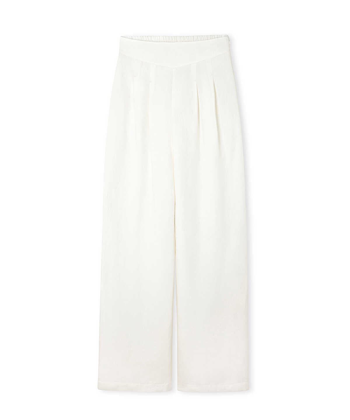 Double-Pleated Wide-Leg Trousers