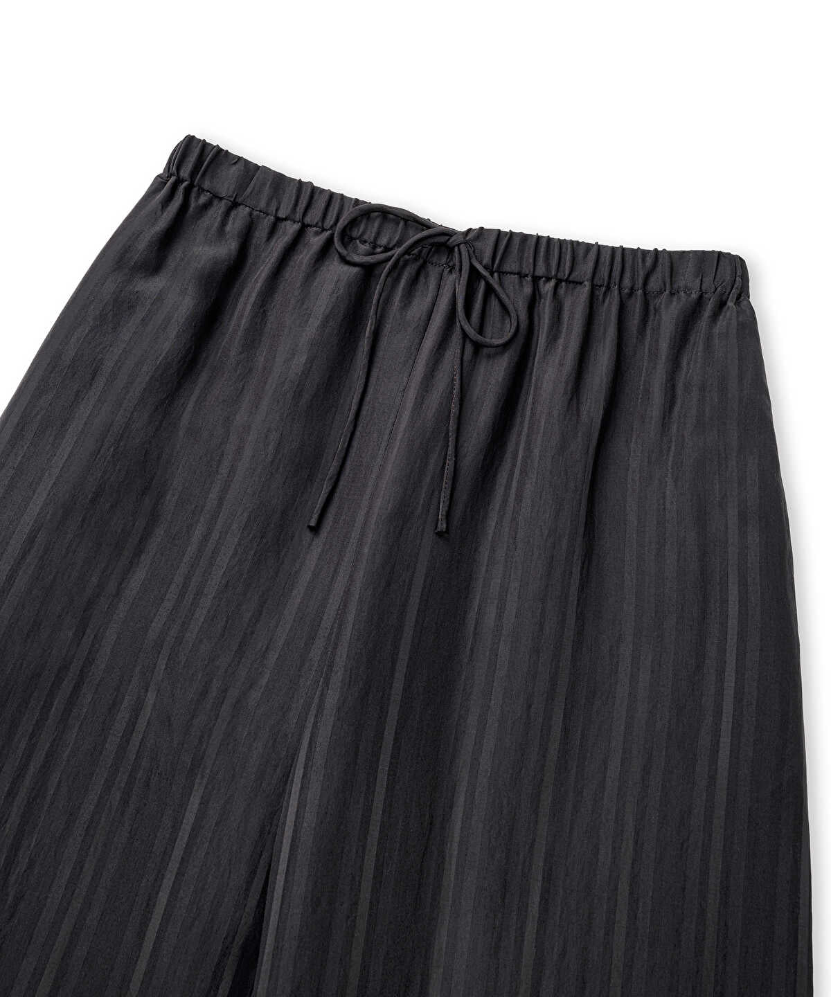 Self-Stripe Wide-Leg Trousers