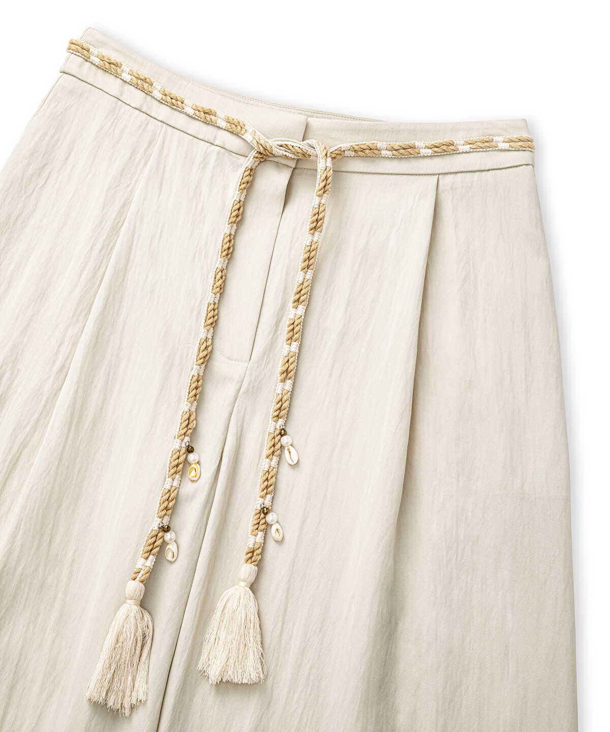Embellished Belt Trousers