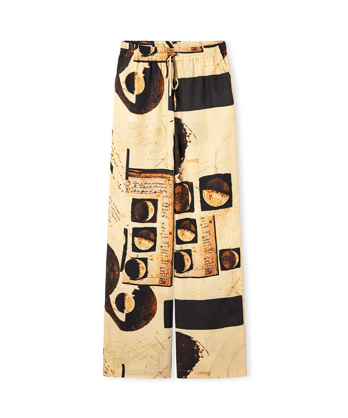 Printed Wide-Leg Trousers