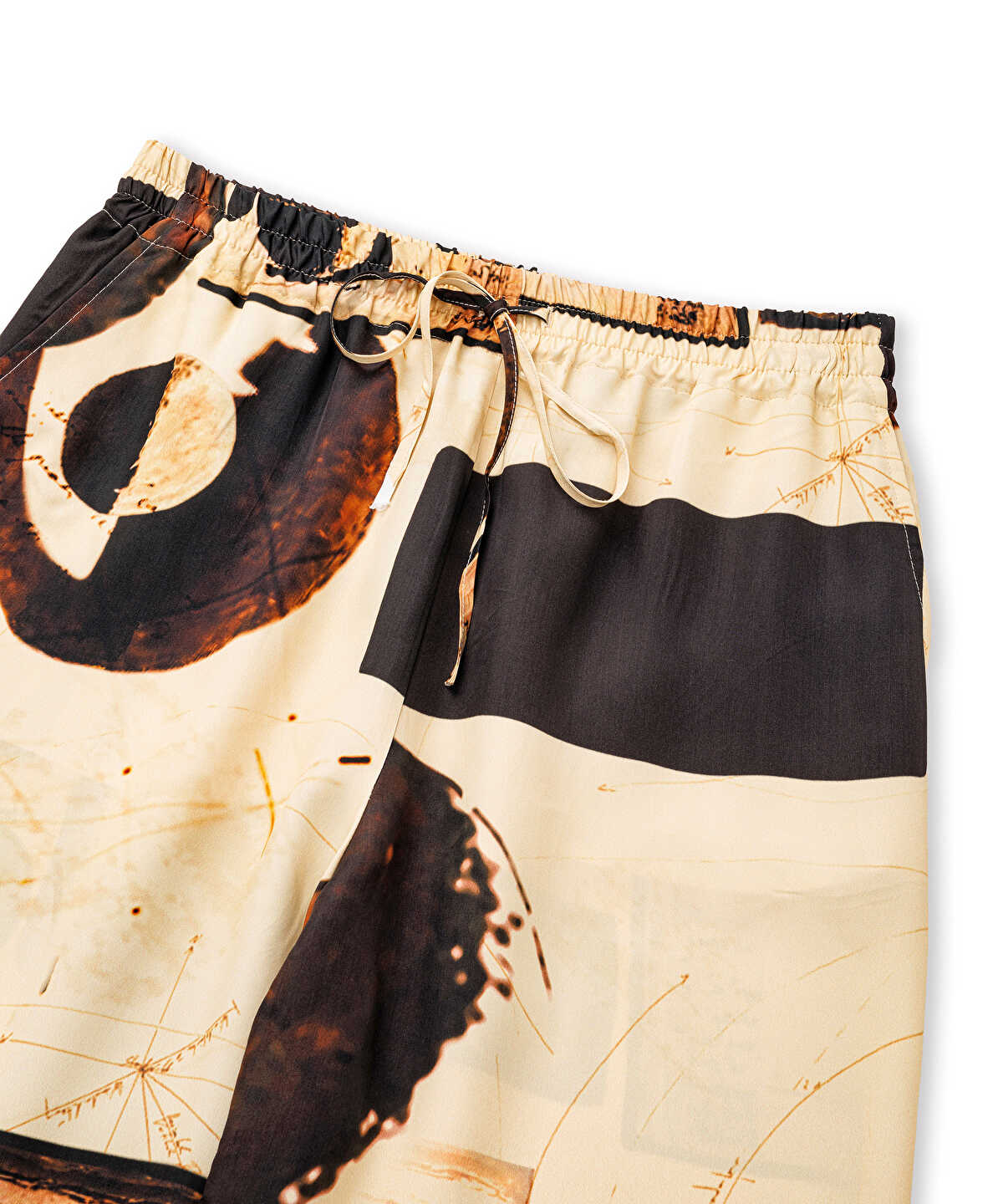 Printed Wide-Leg Trousers