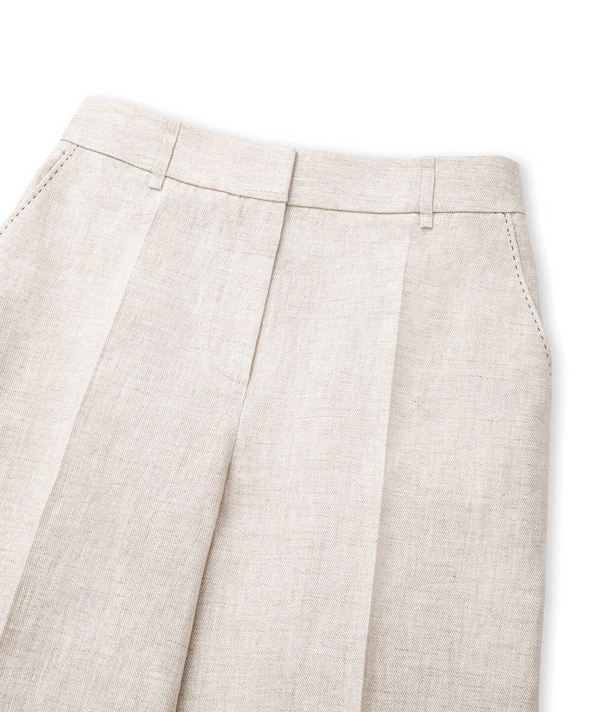 Belted Linen Trousers