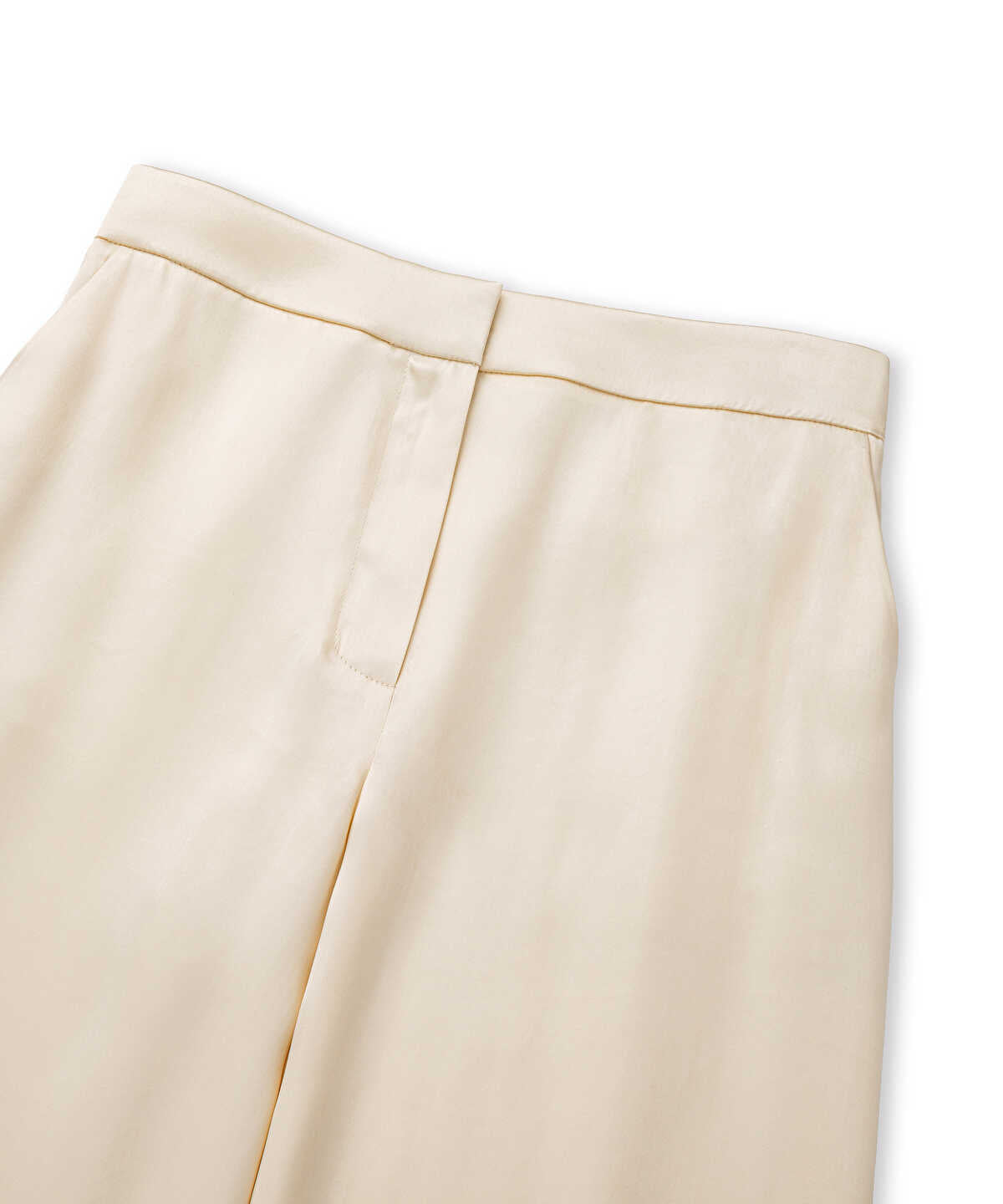 Satin-Effect Wide-Leg Trousers