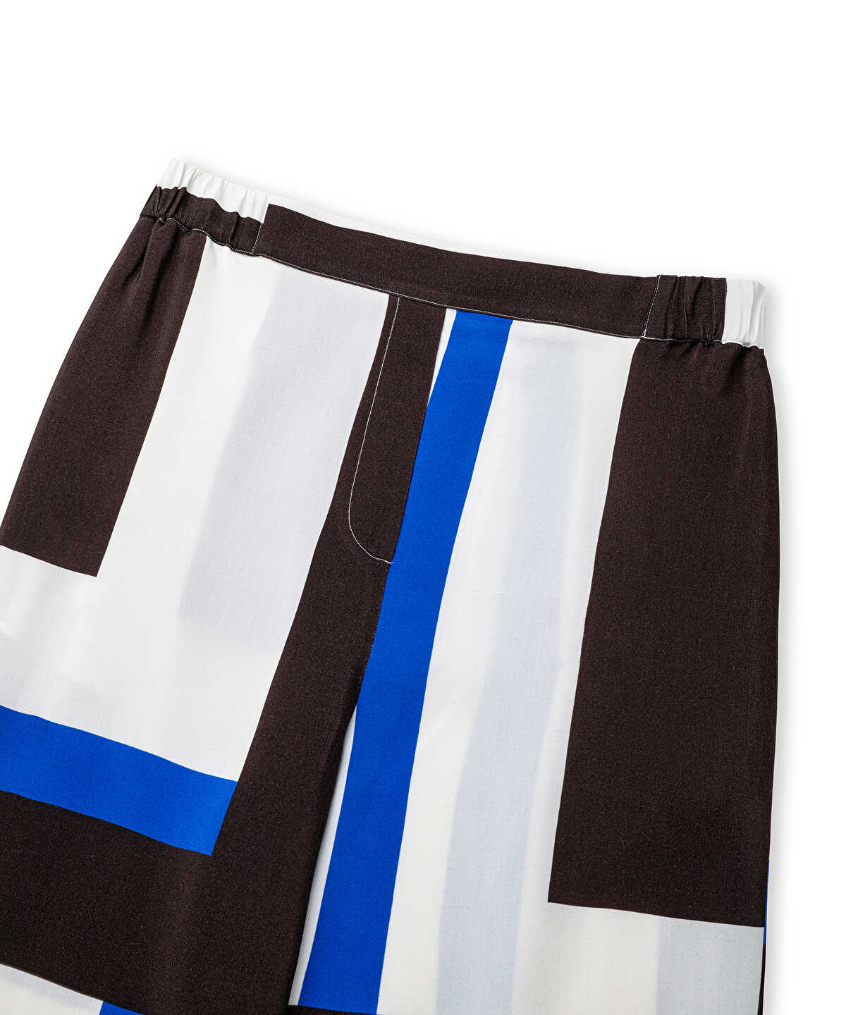 Color-Block Wide-Leg Trousers