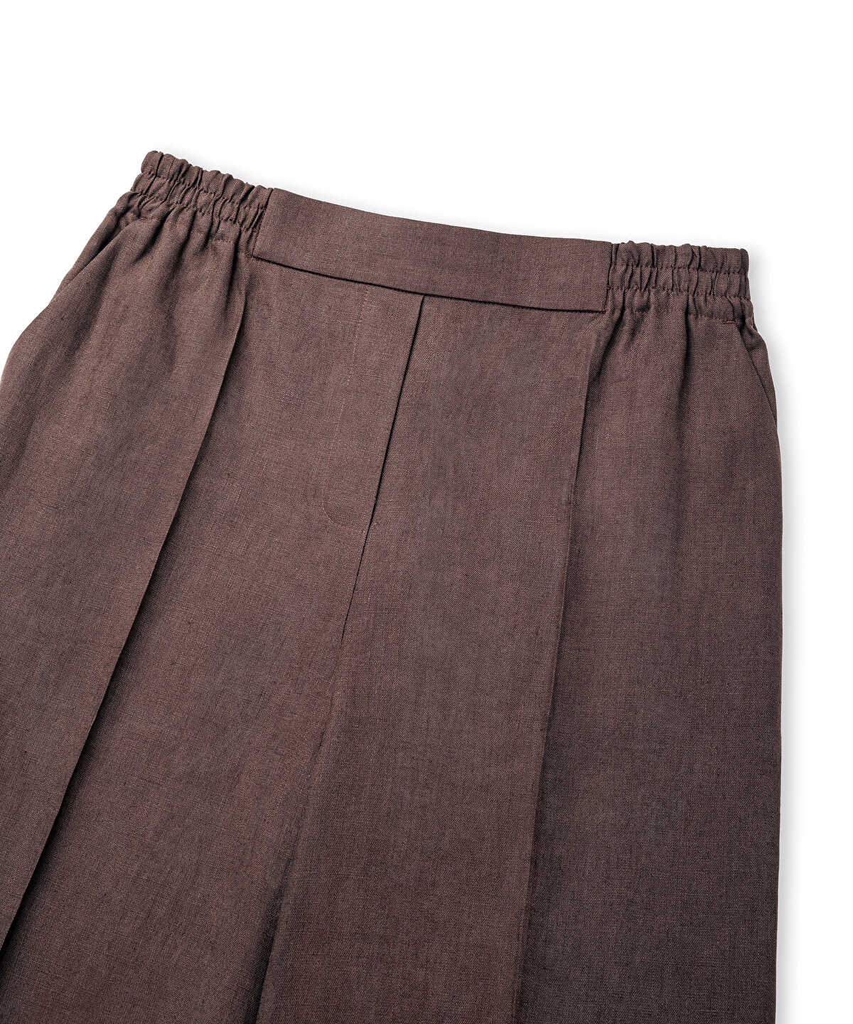 Belted Linen Wide-Leg Trousers