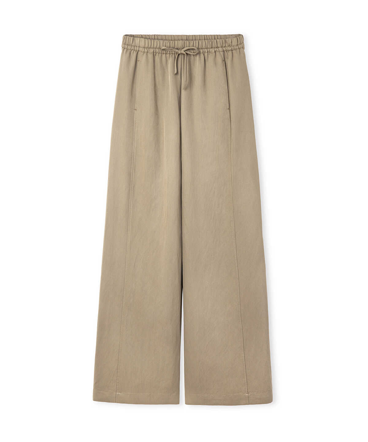 Tie-Waist Wide-Leg Trousers