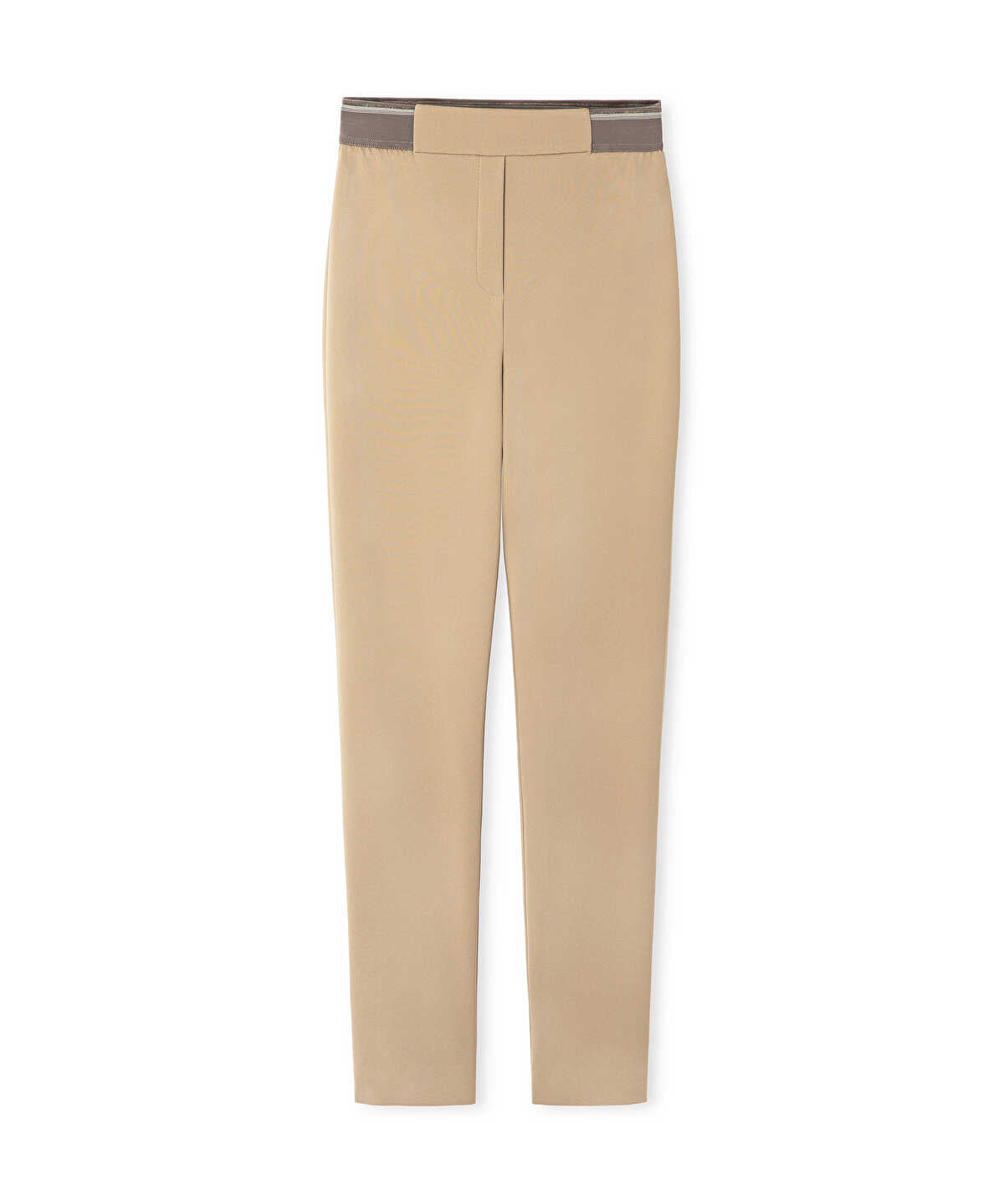 Lurex-Waisted Skinny Trousers