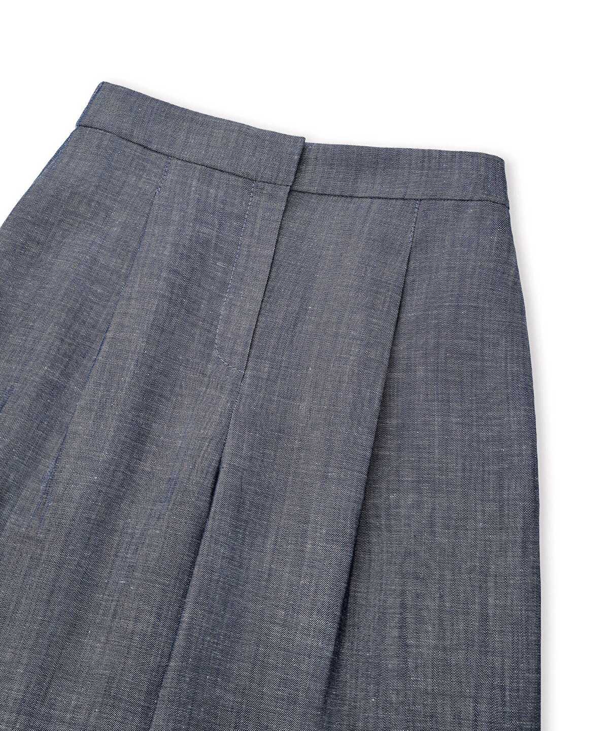 Denim-Effect Wide-Leg Trousers