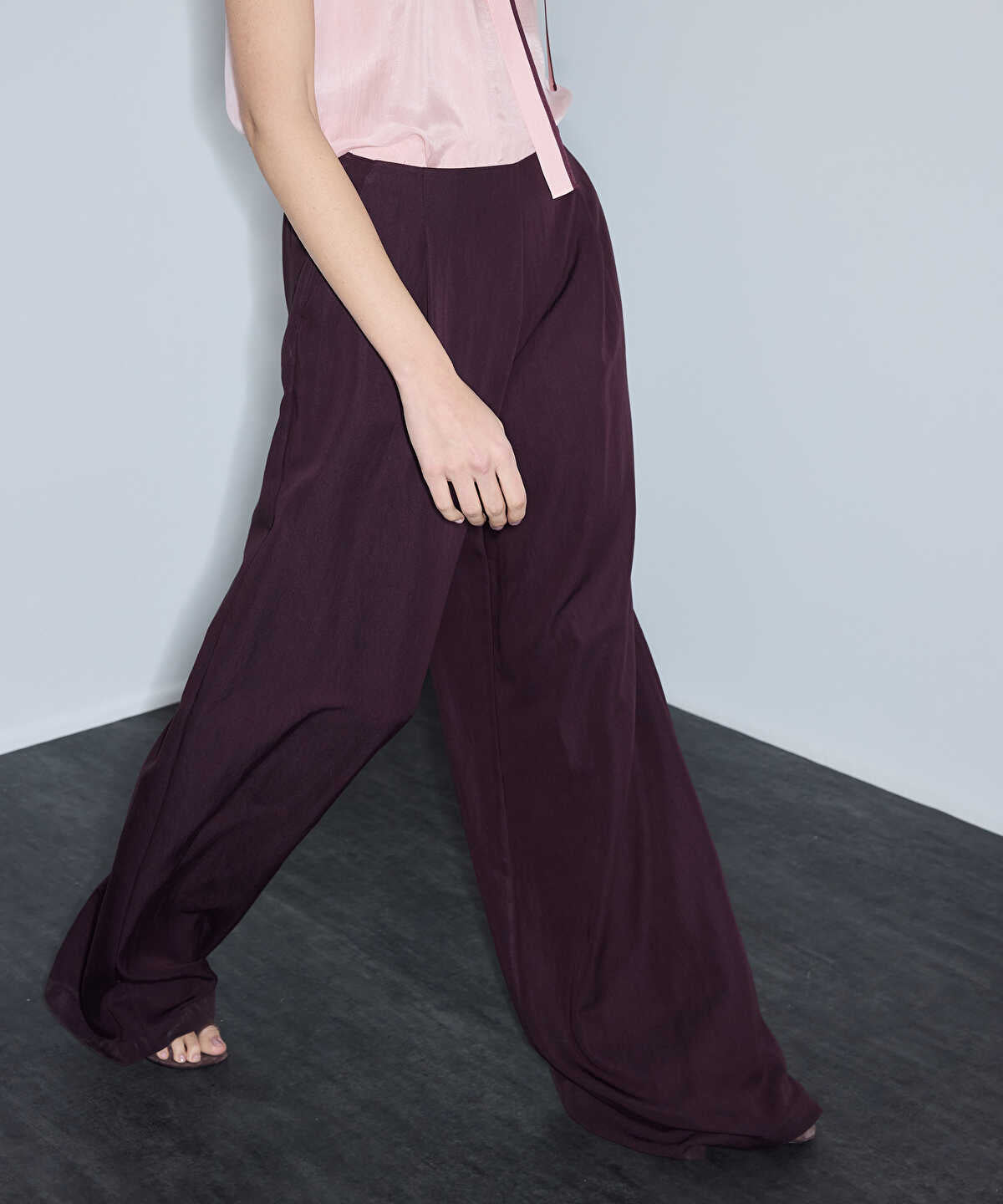 Pleated Wide-Leg Trousers