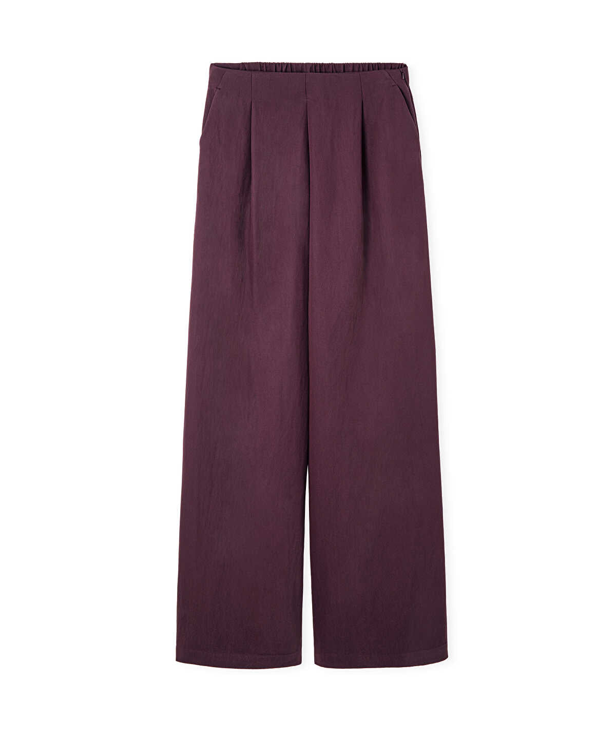 Pleated Wide-Leg Trousers