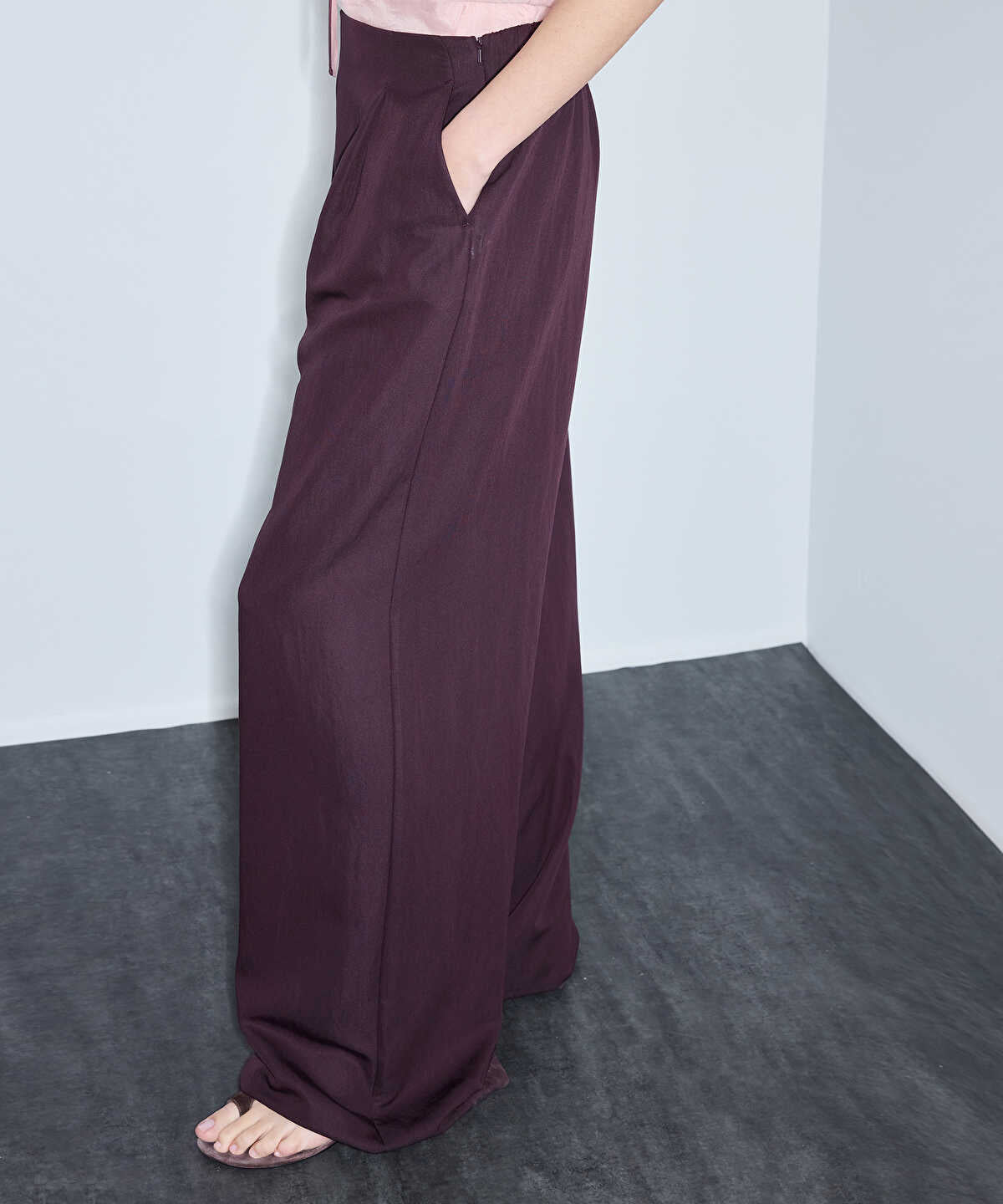 Pleated Wide-Leg Trousers