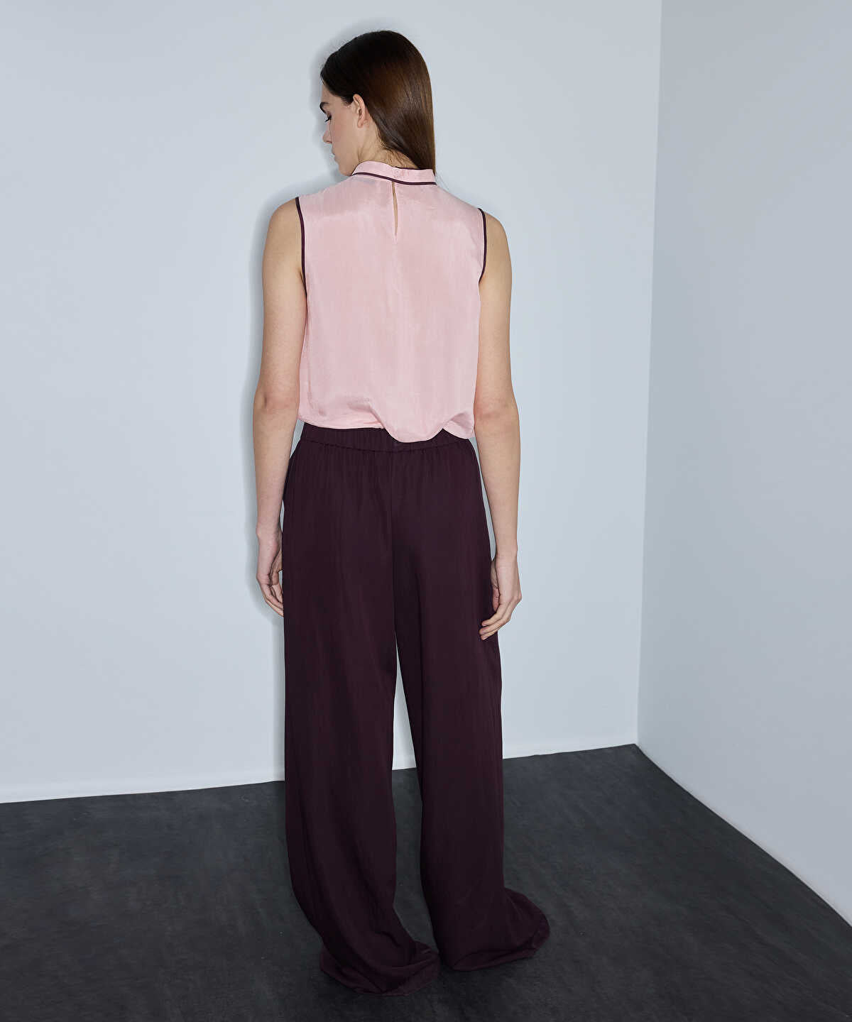 Pleated Wide-Leg Trousers