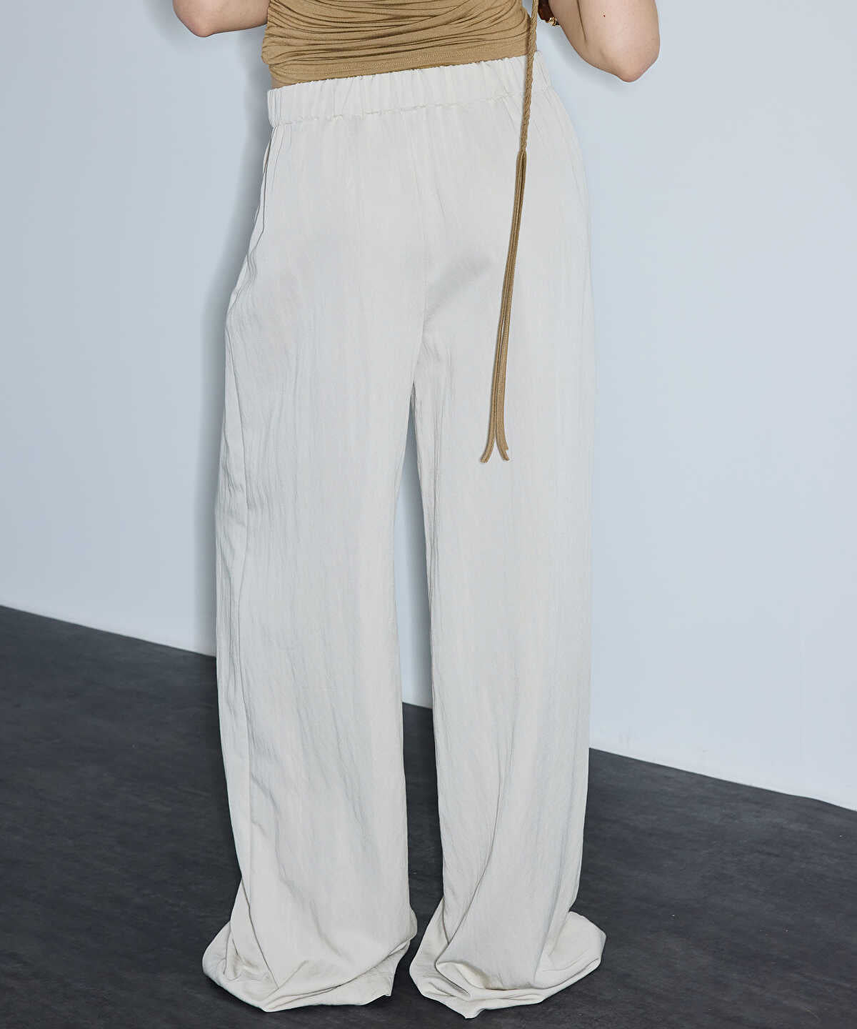 Pleated Wide-Leg Trousers