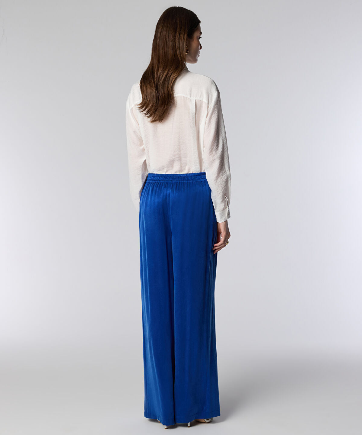 Tie-Waist Wide-Leg Trousers
