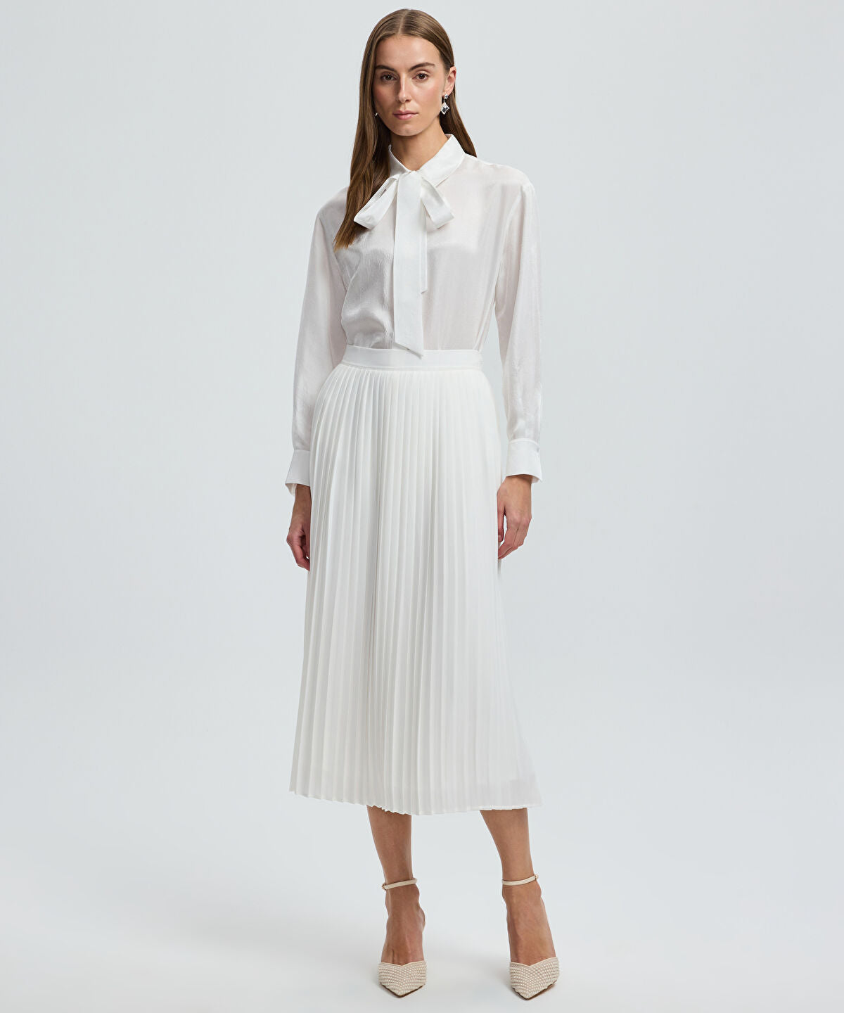 Pleated Midi Skirt