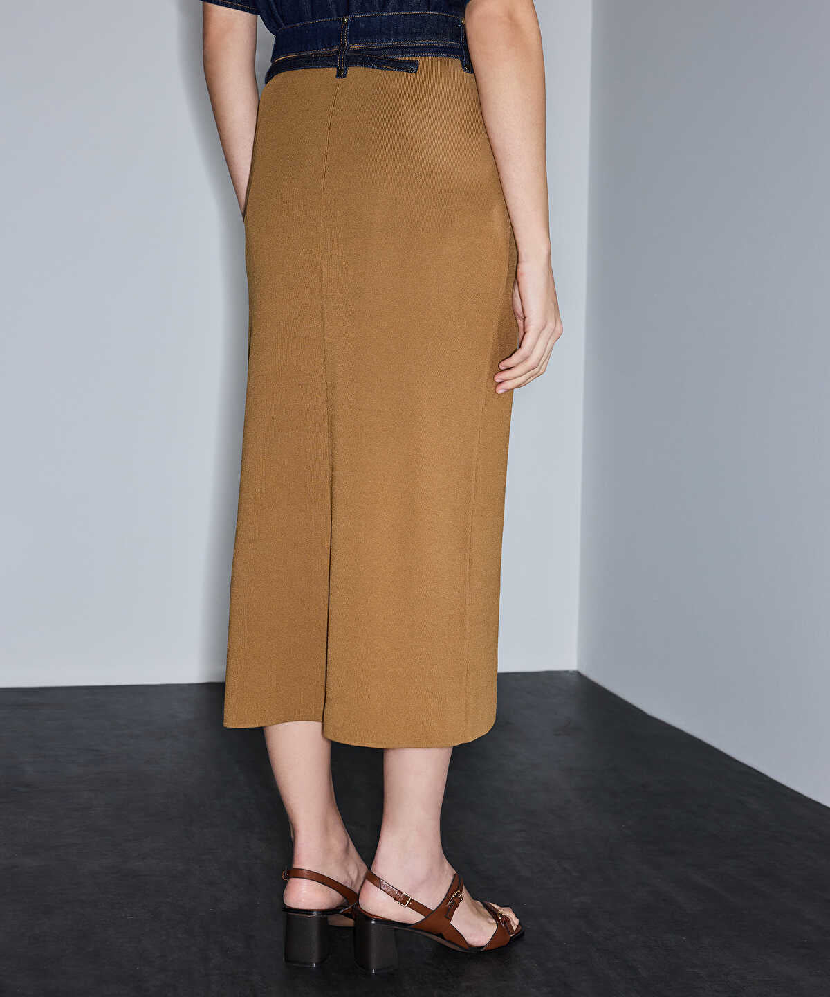 Belted Combination Skirt