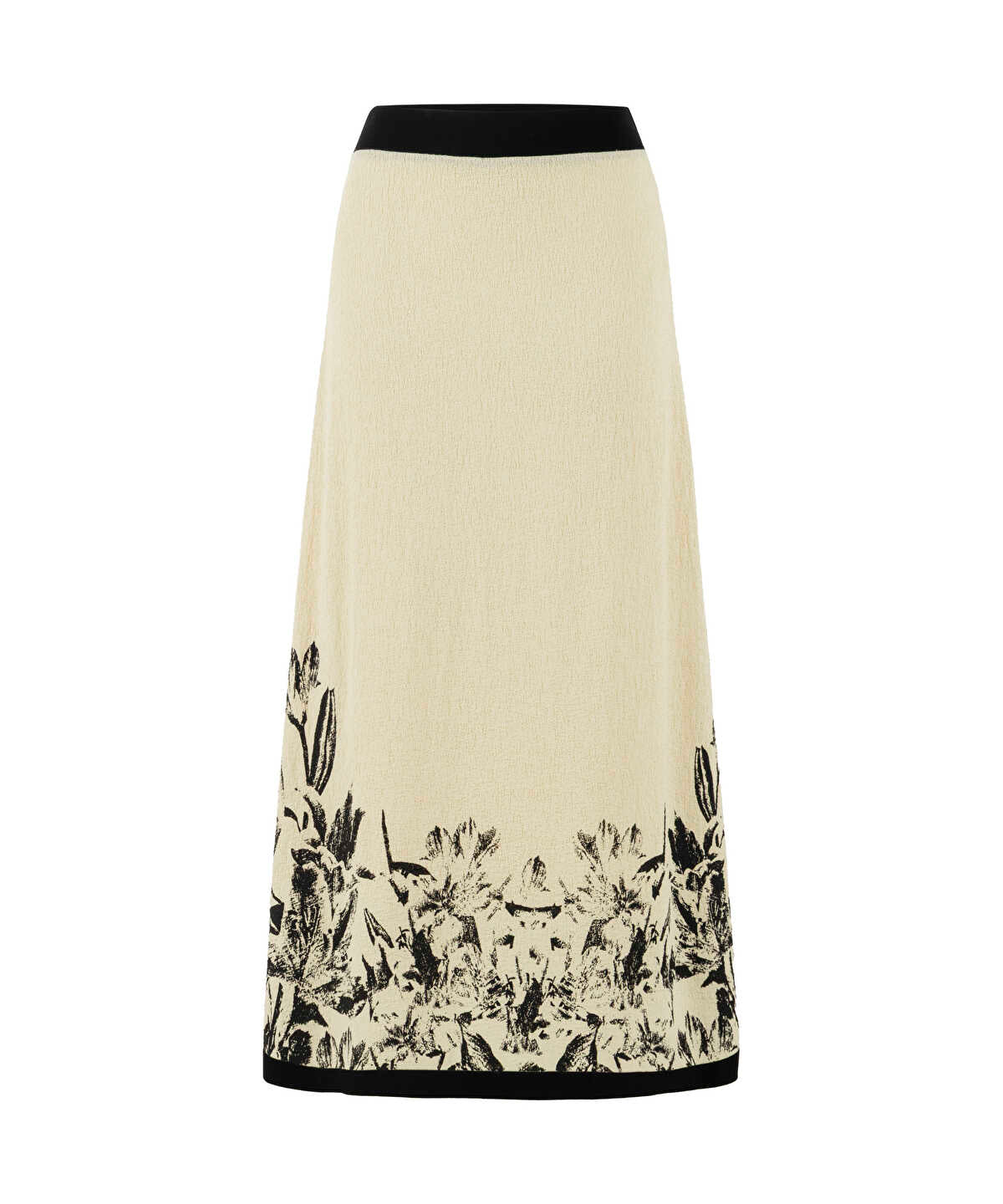 Floral Knit Midi Skirt