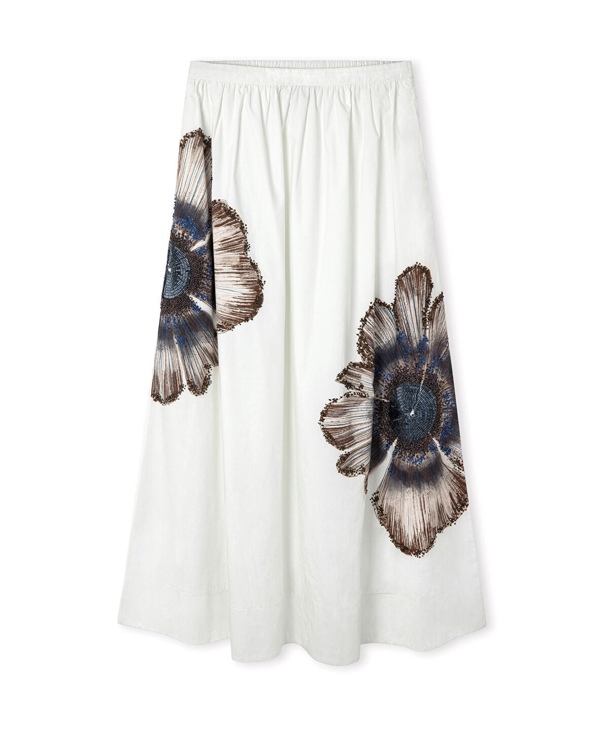 Beaded Floral Maxi Skirt