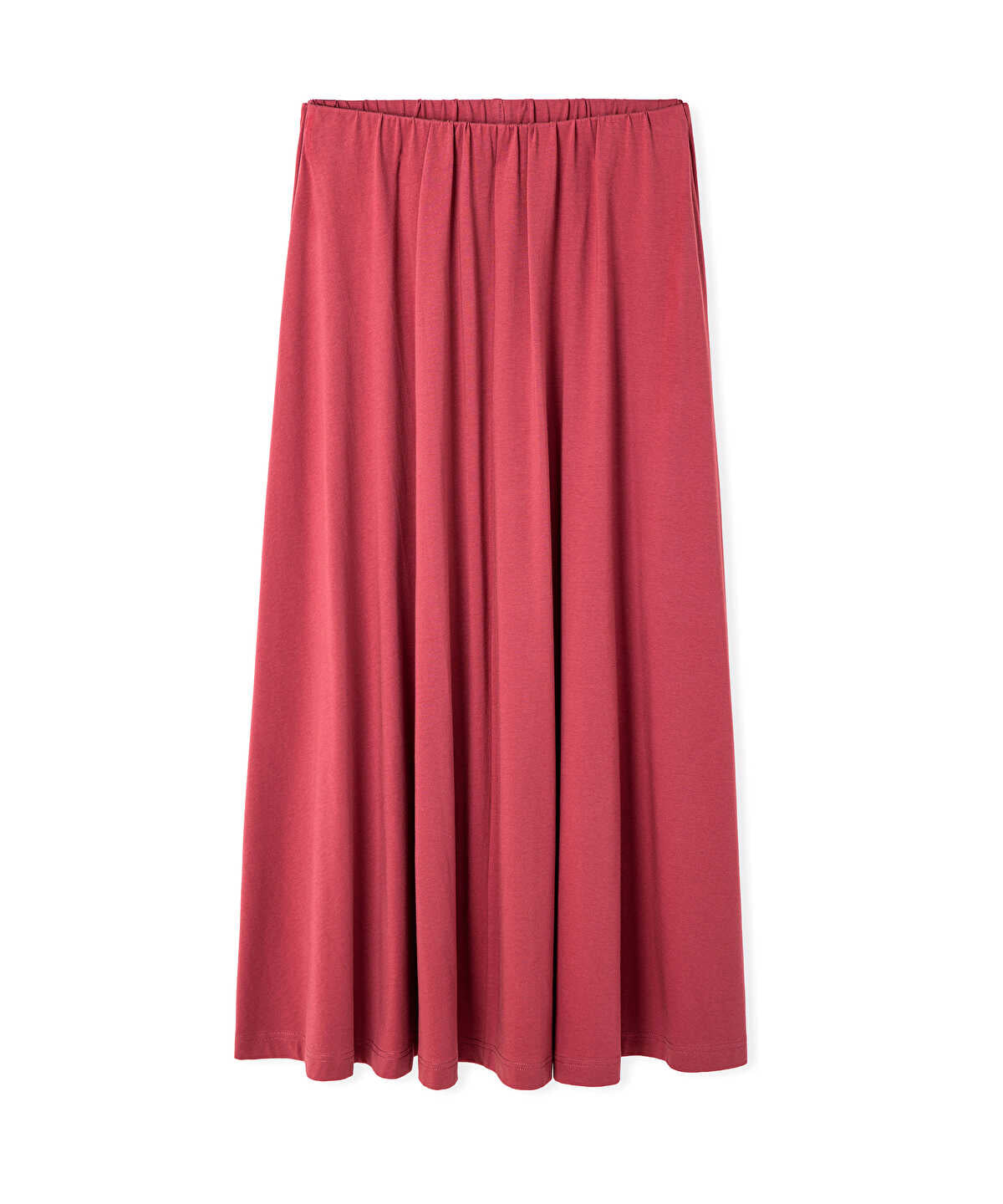 Elastic Waist Maxi Skirt