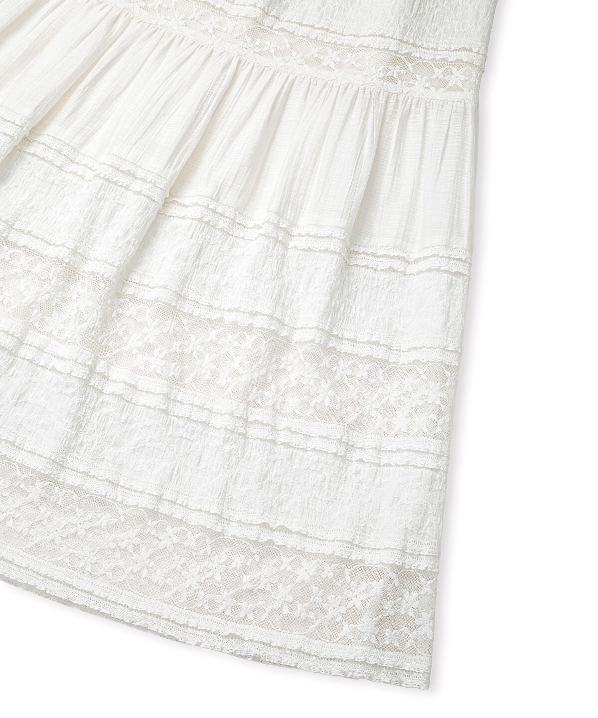 Lace-Trimmed Maxi Skirt