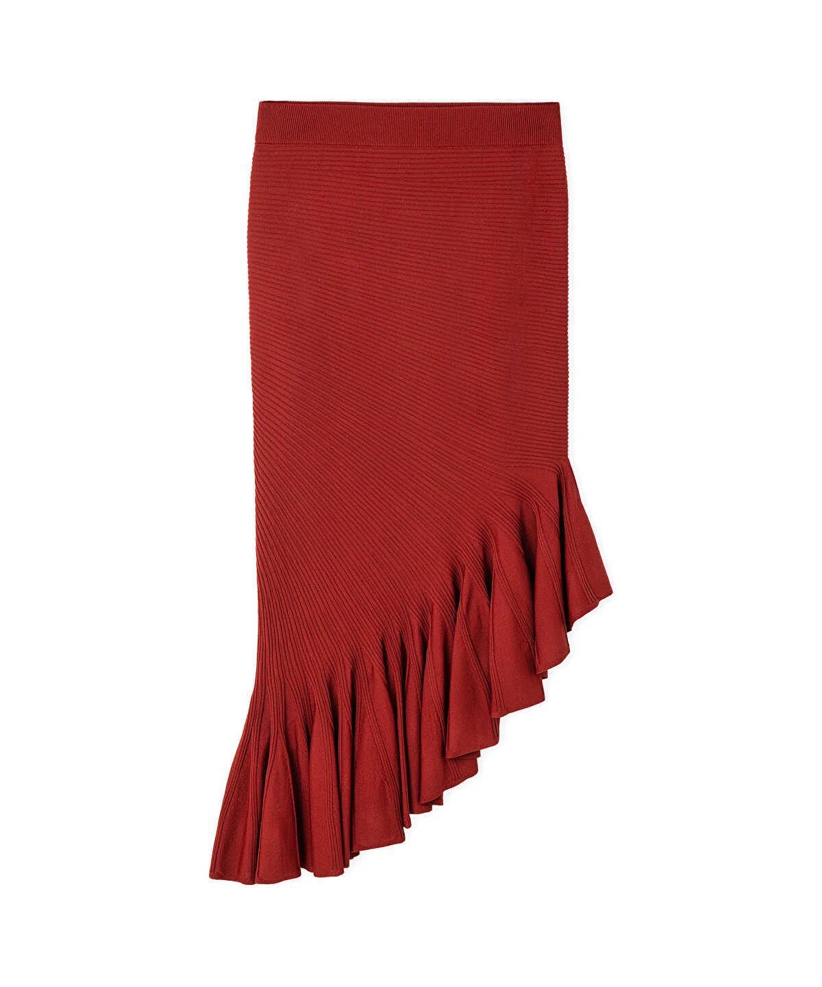 Asymmetric Knit Skirt