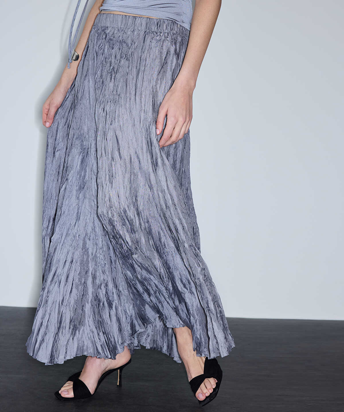 Metallic-Effect Skirt