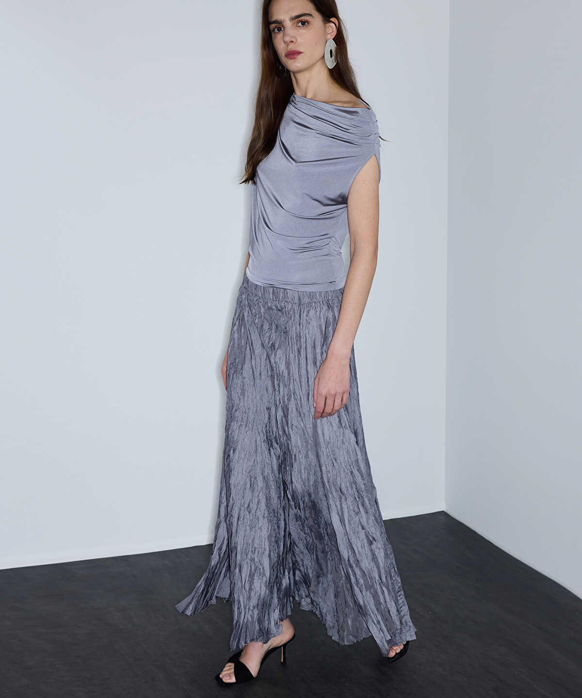 Metallic-Effect Skirt