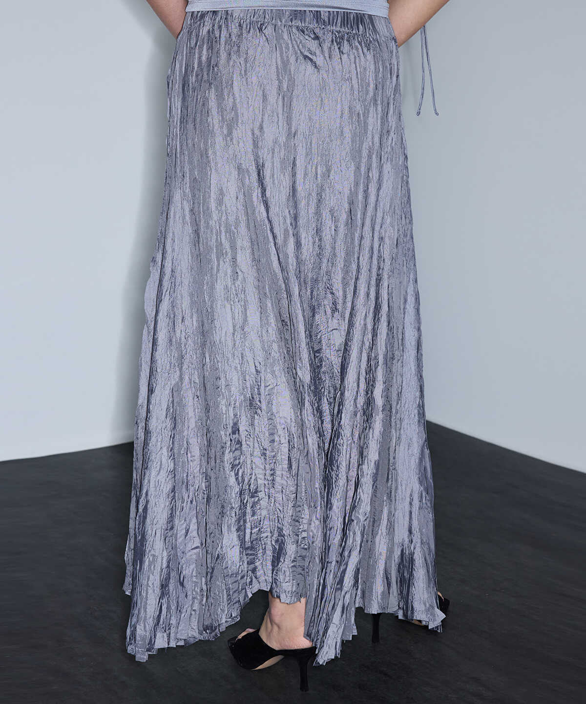 Metallic-Effect Skirt