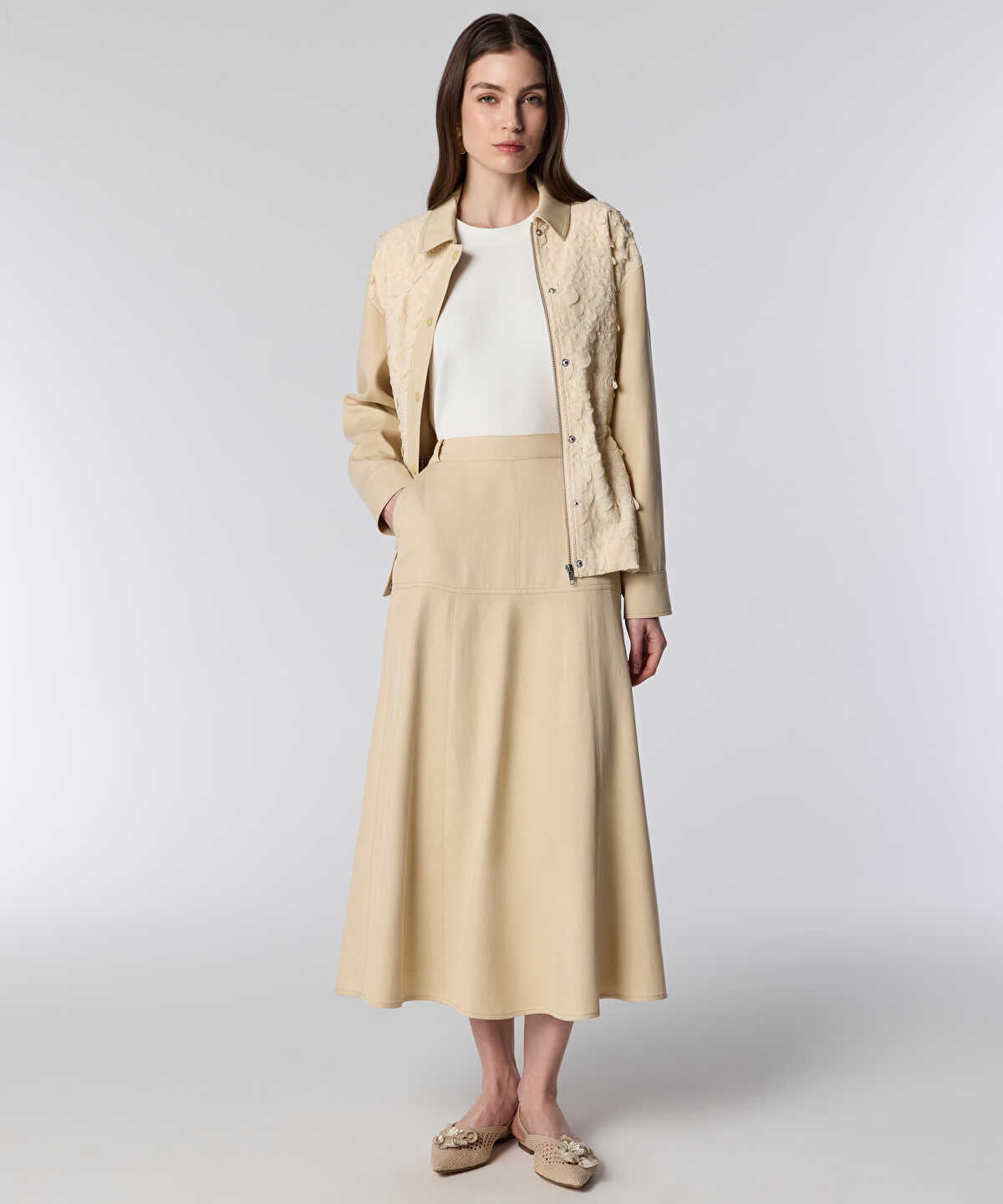 Midi Skirt with Pockets