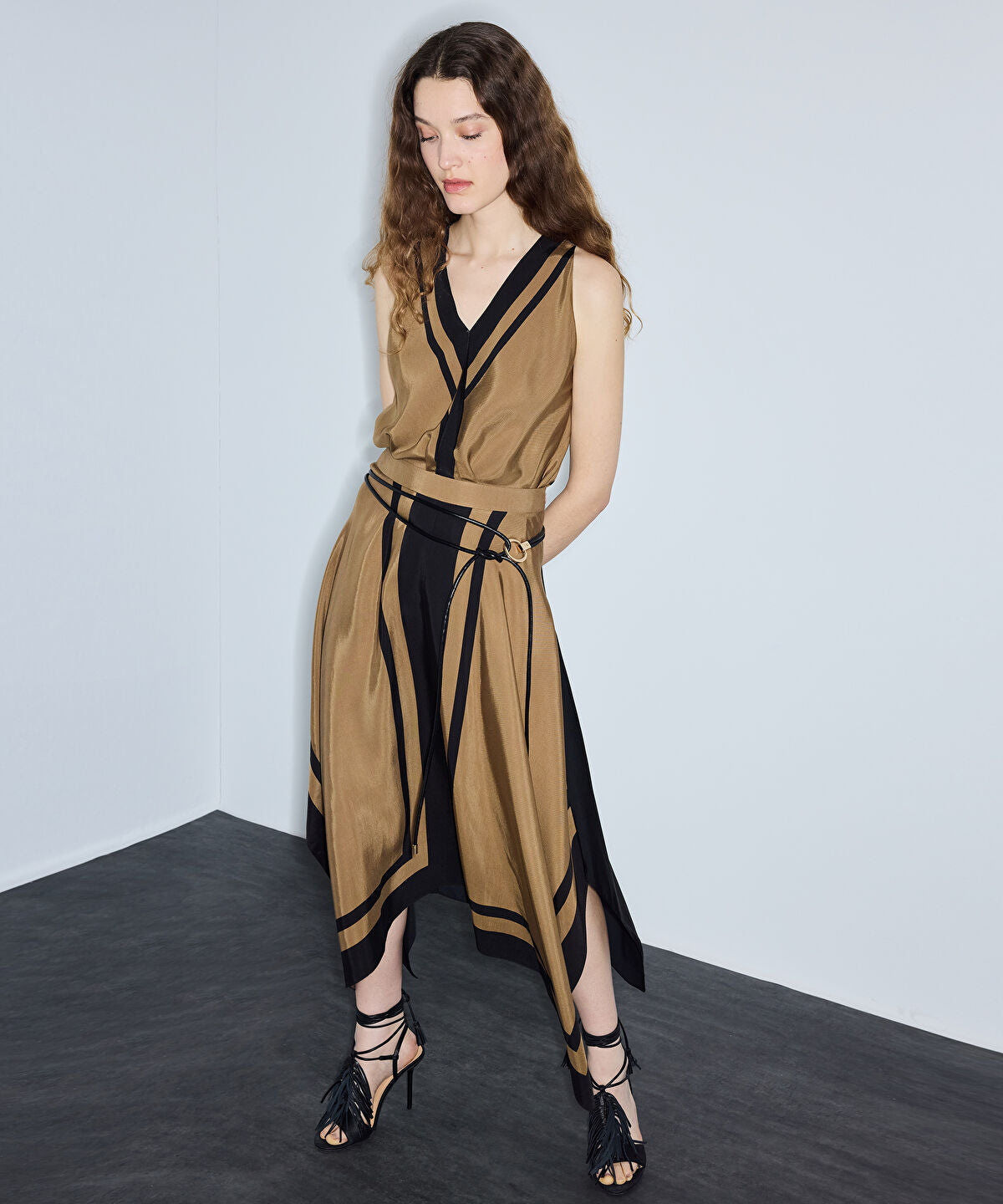 Asymmetric Midi Skirt