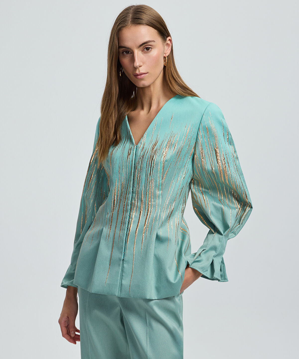 Jacquard Peplum Jacket