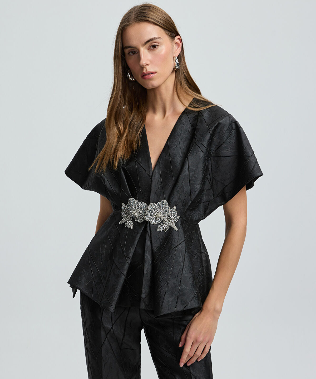 Embellished Jacquard Jacket