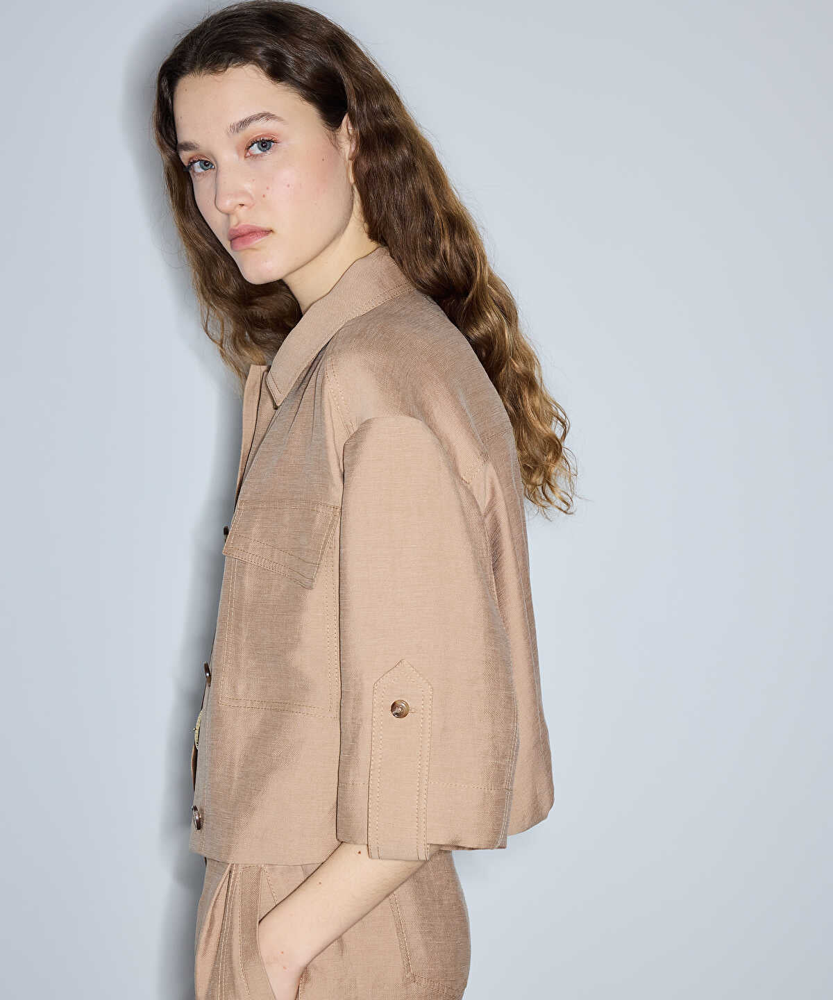Balloon Hem Jacket