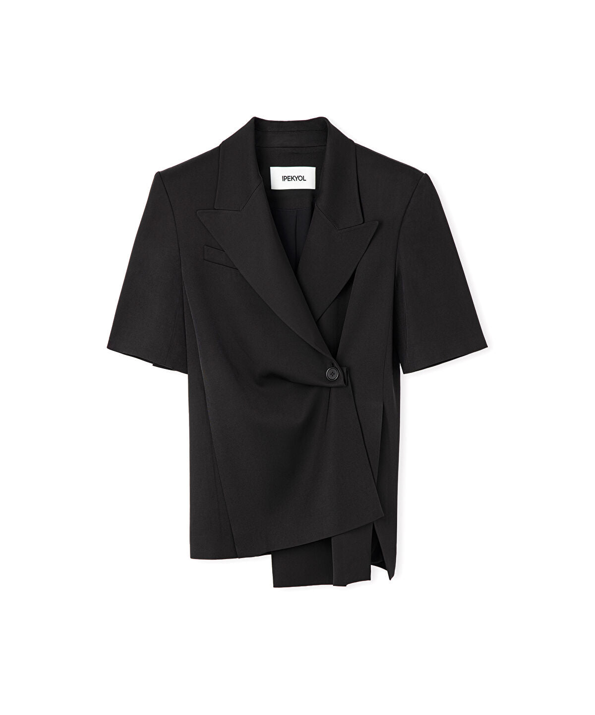 Asymmetric Short Sleeve Blazer