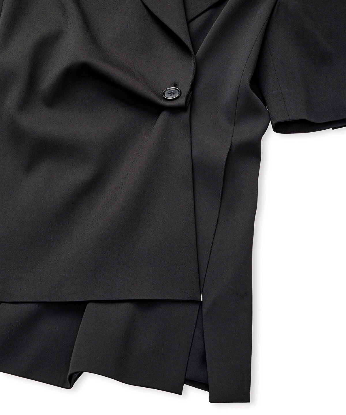 Asymmetric Short Sleeve Blazer