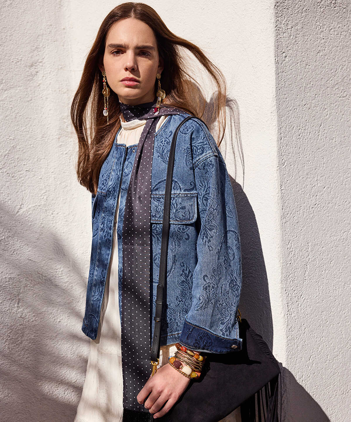 Print Denim Jacket