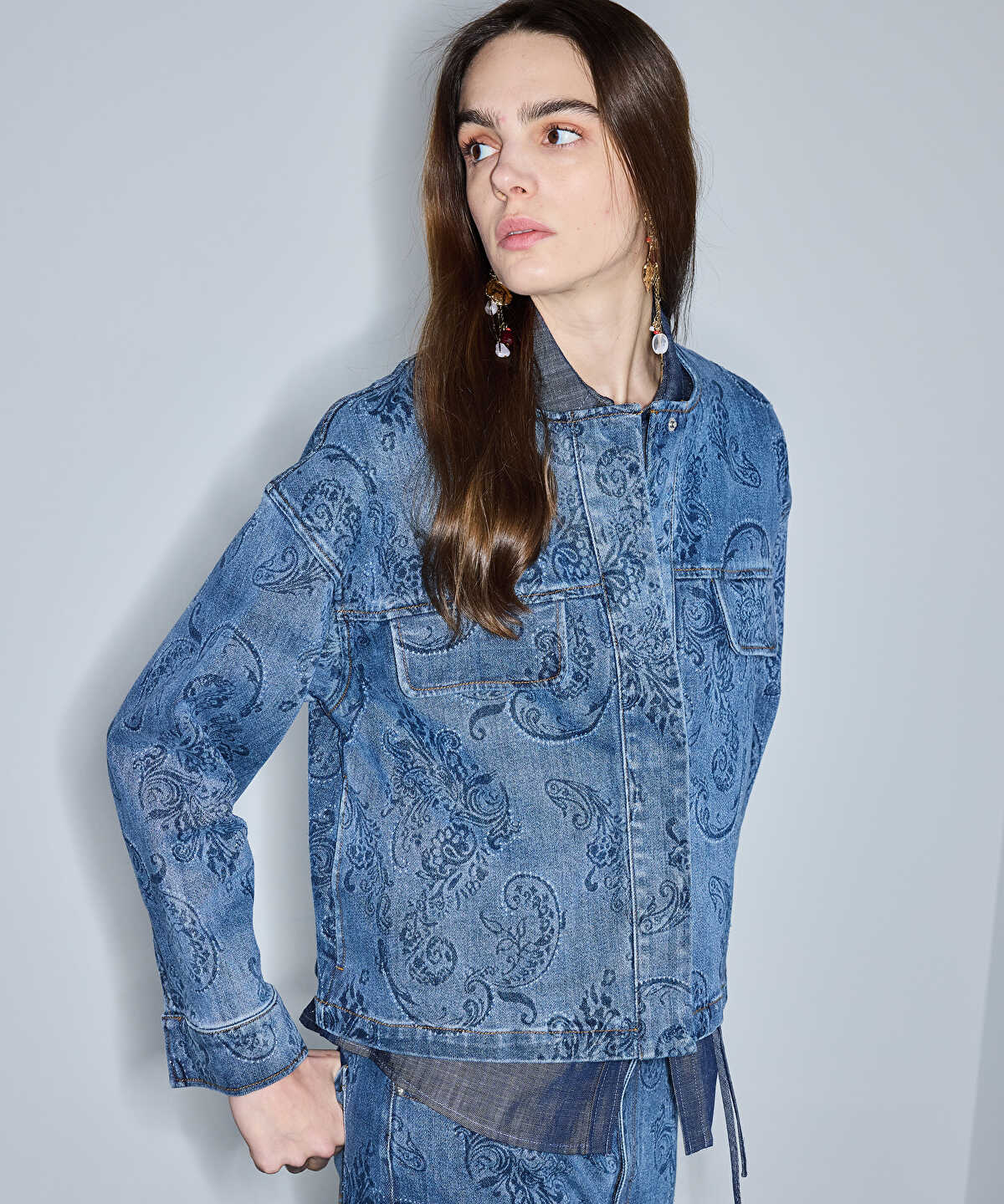 Print Denim Jacket