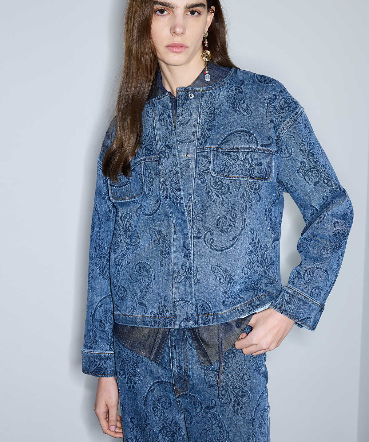 Print Denim Jacket