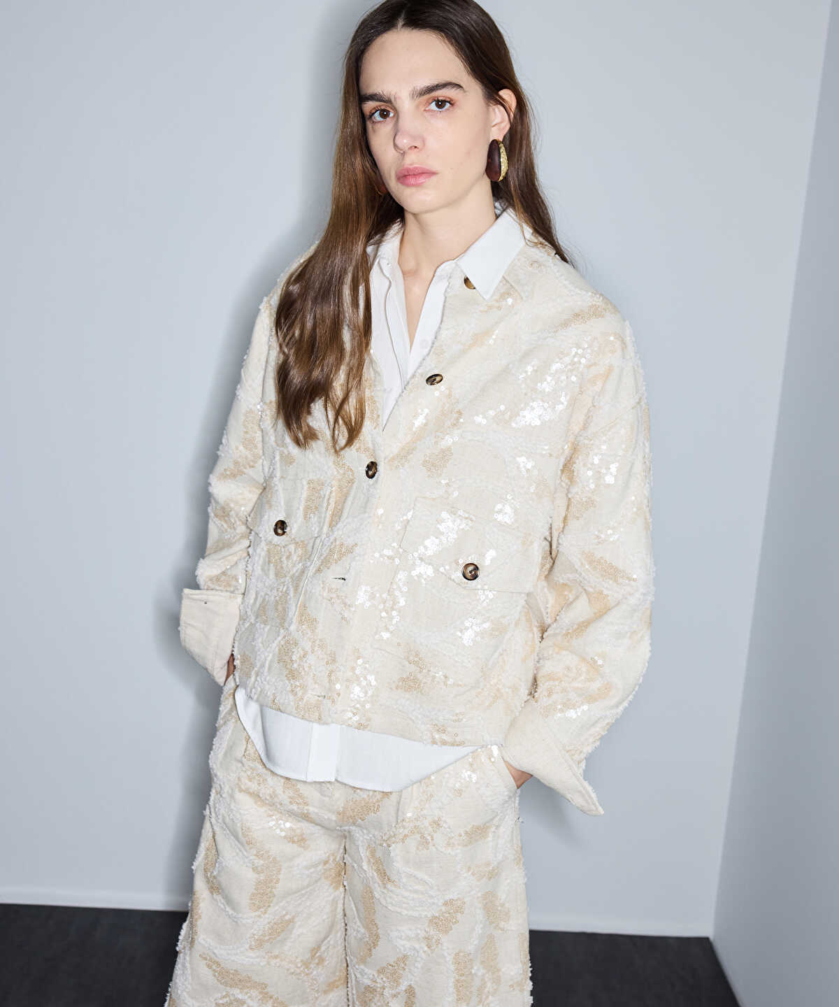 Embellished Shirt Jacket