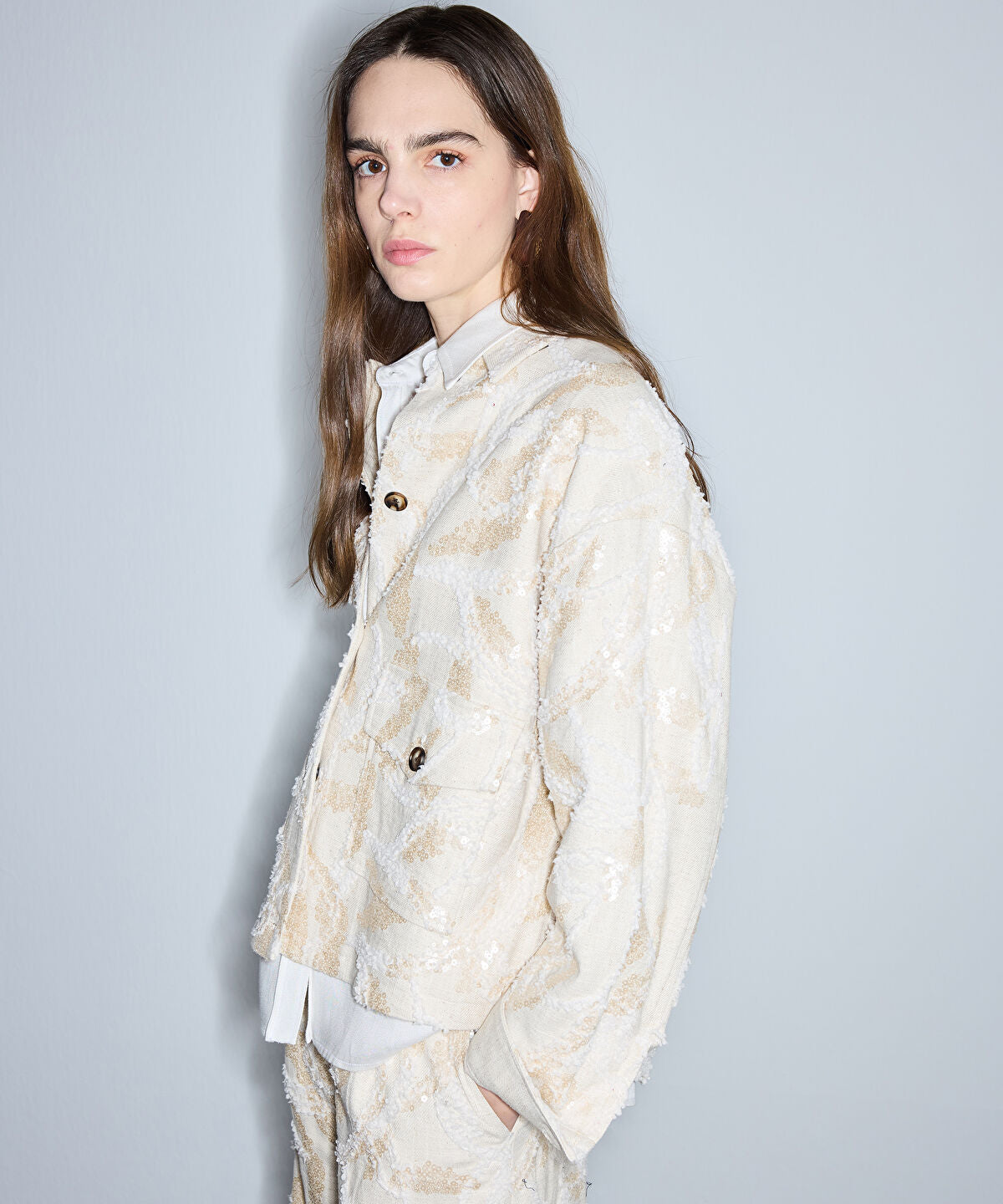 Embellished Shirt Jacket