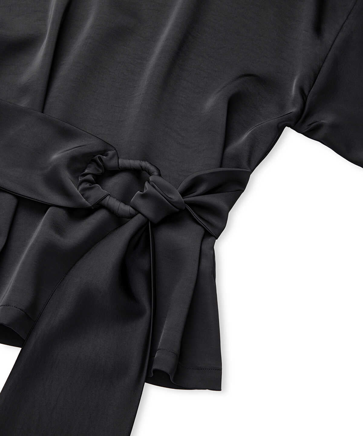 Belted Satin Blouse