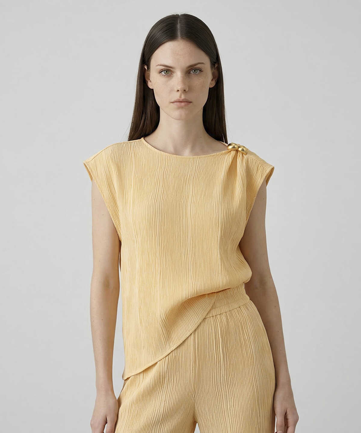 Crinkle-Effect Blouse