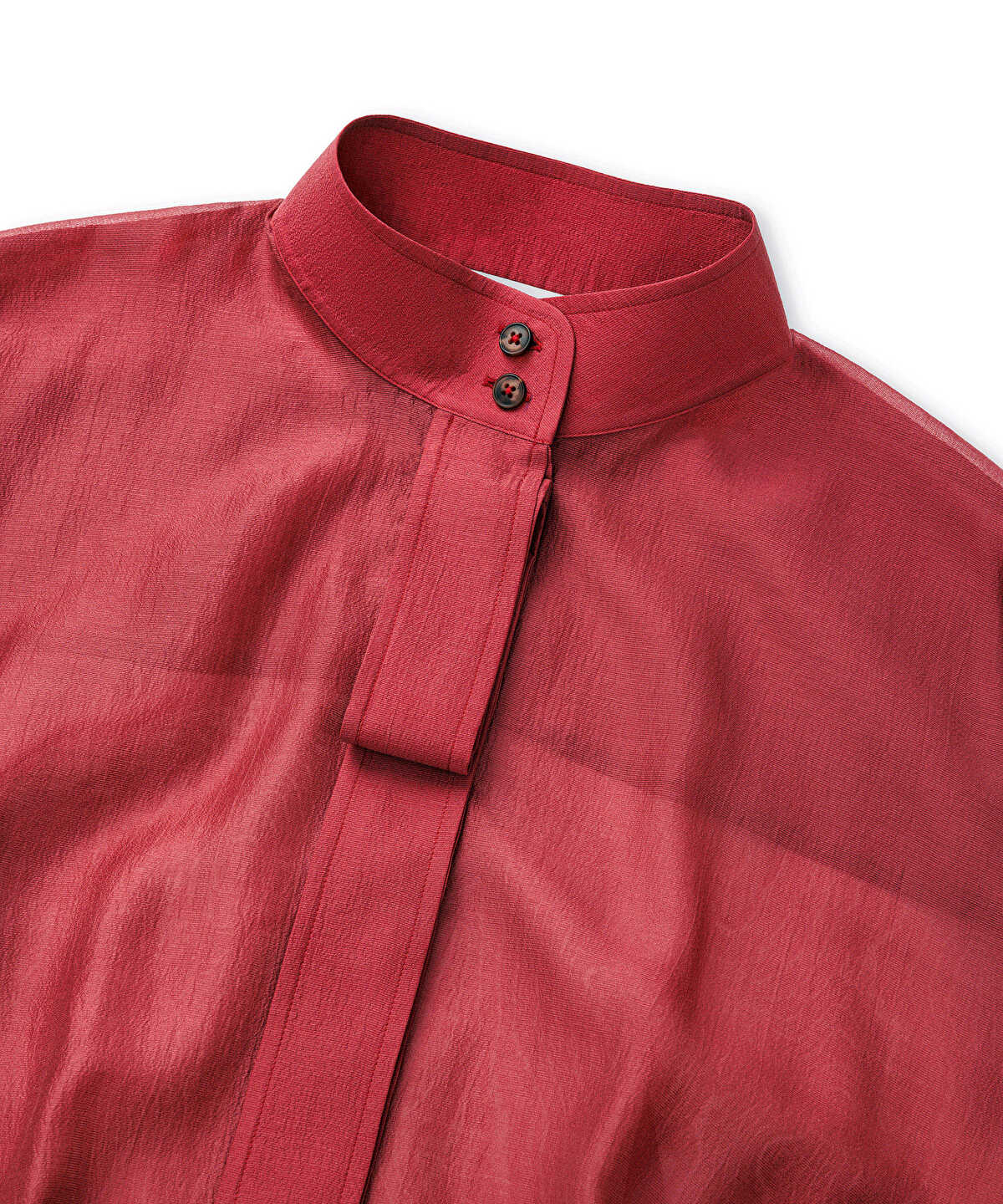 High-Neck Balloon Blouse