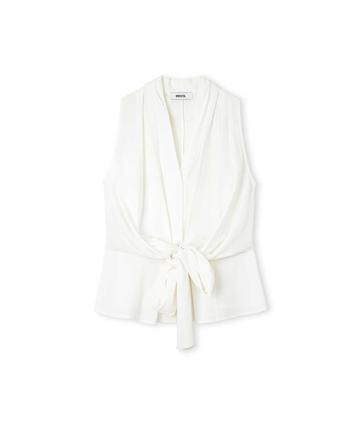 Halter Neck Tie-Waist Blouse