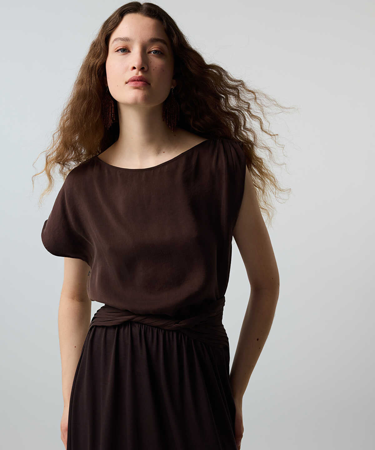 Asymmetric Sleeve Blouse