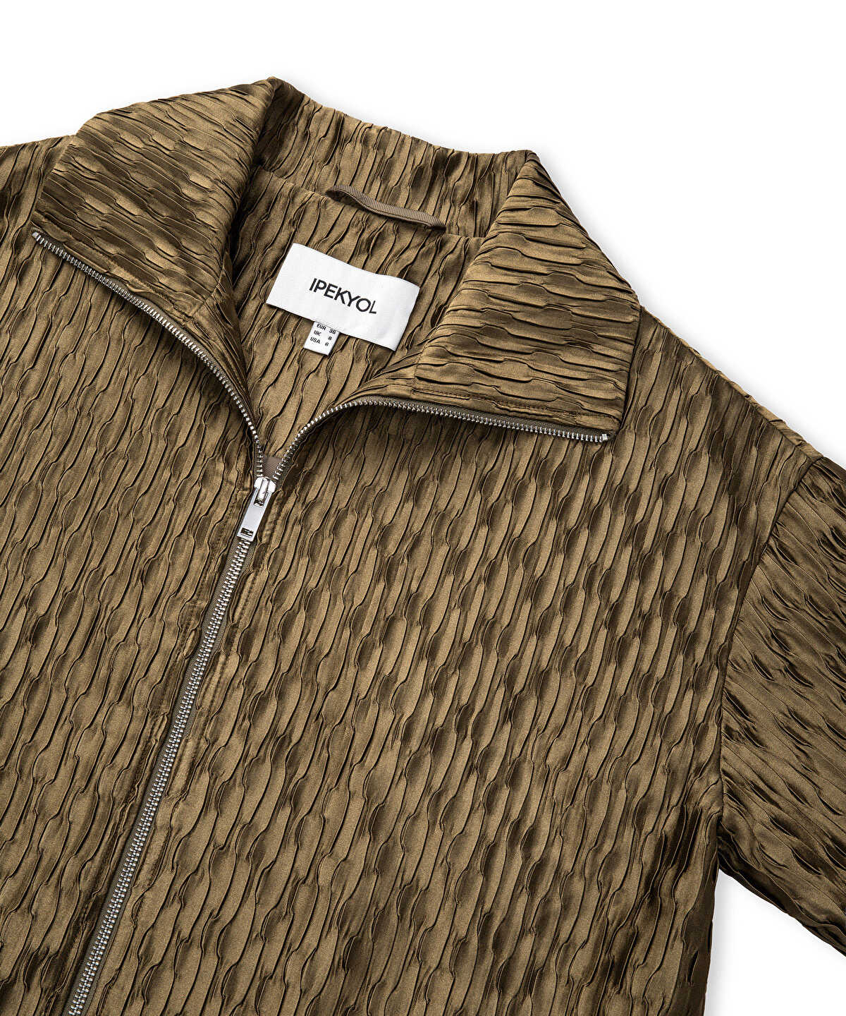 Textured Bomber Coat